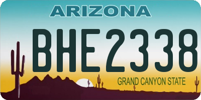 AZ license plate BHE2338
