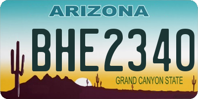 AZ license plate BHE2340