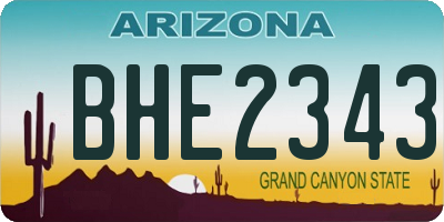 AZ license plate BHE2343