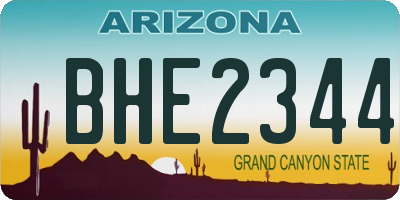AZ license plate BHE2344
