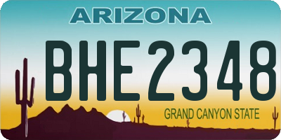 AZ license plate BHE2348