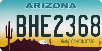 AZ license plate BHE2368