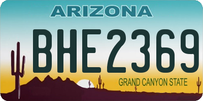 AZ license plate BHE2369