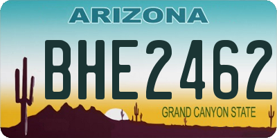 AZ license plate BHE2462