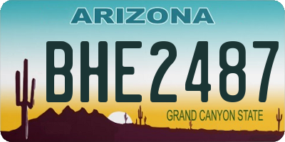 AZ license plate BHE2487