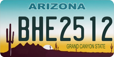 AZ license plate BHE2512