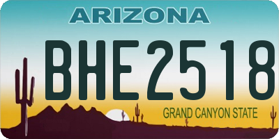 AZ license plate BHE2518