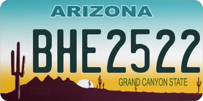 AZ license plate BHE2522