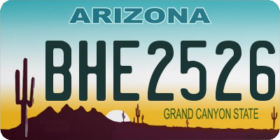 AZ license plate BHE2526