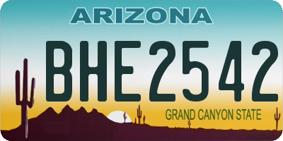 AZ license plate BHE2542