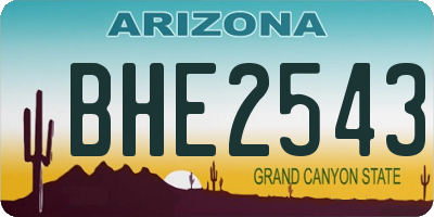 AZ license plate BHE2543