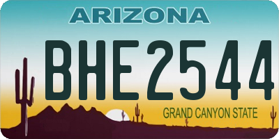 AZ license plate BHE2544
