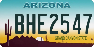 AZ license plate BHE2547