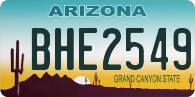 AZ license plate BHE2549
