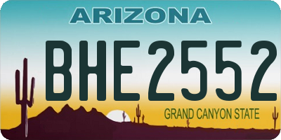AZ license plate BHE2552