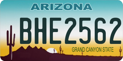 AZ license plate BHE2562