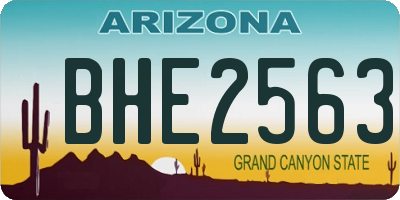 AZ license plate BHE2563