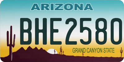 AZ license plate BHE2580