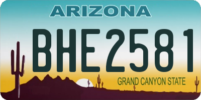 AZ license plate BHE2581