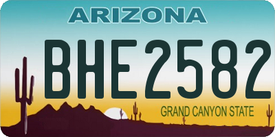 AZ license plate BHE2582