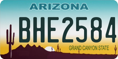 AZ license plate BHE2584