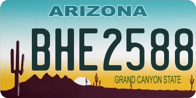 AZ license plate BHE2588