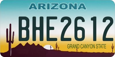 AZ license plate BHE2612