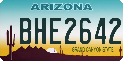 AZ license plate BHE2642