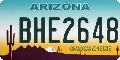 AZ license plate BHE2648
