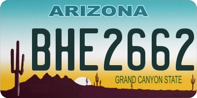 AZ license plate BHE2662