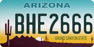 AZ license plate BHE2666