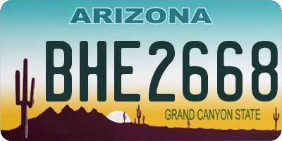 AZ license plate BHE2668