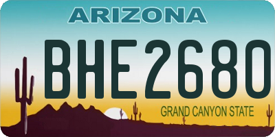 AZ license plate BHE2680