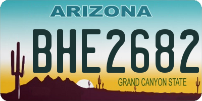 AZ license plate BHE2682