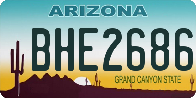AZ license plate BHE2686
