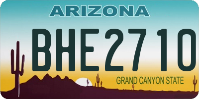 AZ license plate BHE2710