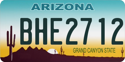AZ license plate BHE2712