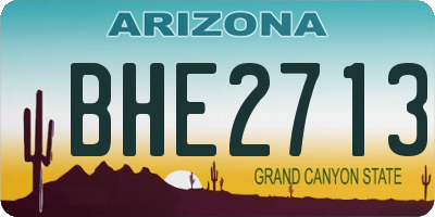 AZ license plate BHE2713