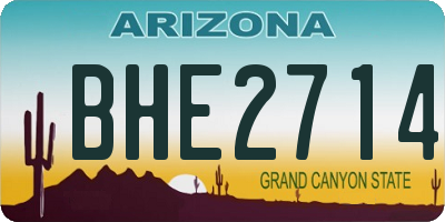 AZ license plate BHE2714
