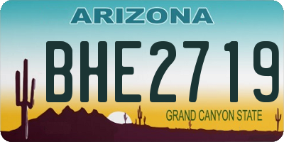 AZ license plate BHE2719