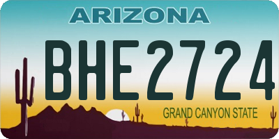 AZ license plate BHE2724