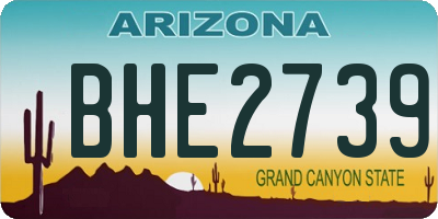 AZ license plate BHE2739