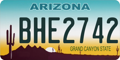 AZ license plate BHE2742
