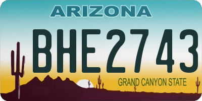 AZ license plate BHE2743