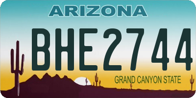 AZ license plate BHE2744