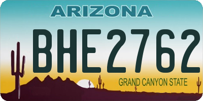 AZ license plate BHE2762