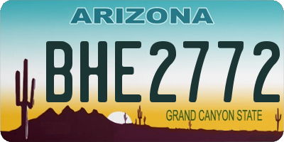 AZ license plate BHE2772