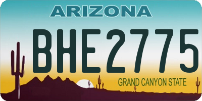 AZ license plate BHE2775