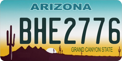 AZ license plate BHE2776