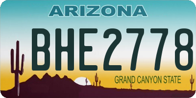 AZ license plate BHE2778